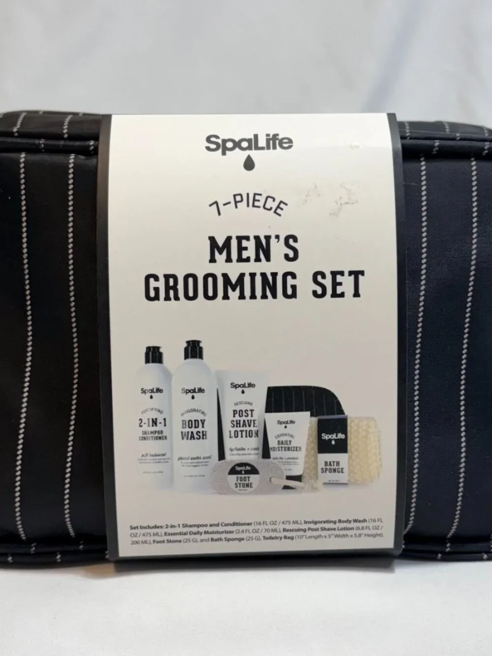 NIP SpaLife 7-Piece Men’s Grooming Set & Travel Bag